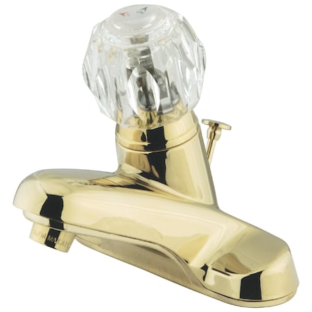 Kingston Brass 4" Centerset Bathroom Faucet, Polished Brass KB522B